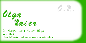 olga maier business card